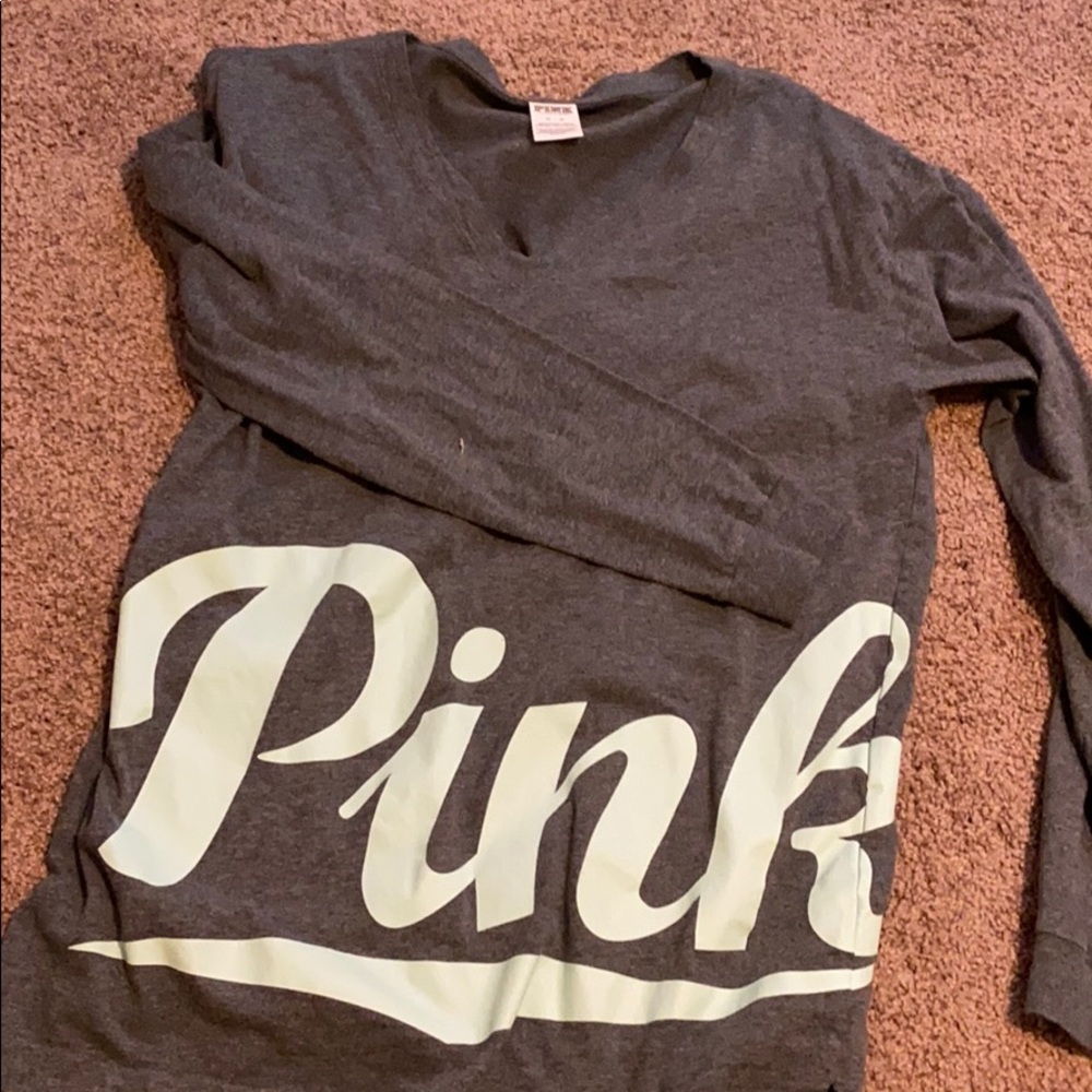 PINK long sleeve v-neck